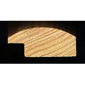 Fenyő képkeretléc félgömb 1,0 cm×2,0 cm×200 cm
